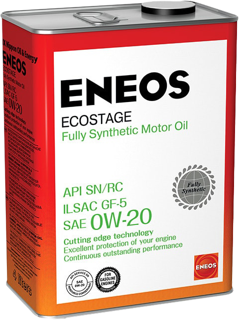 Моторное масло Eneos Ecostage 0W20, 4л